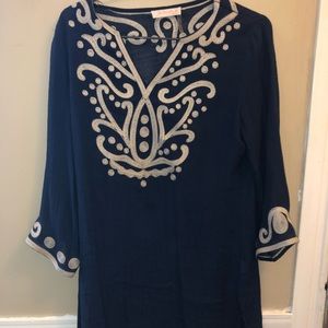 Shop the mint navy blue tunic top
